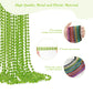 Yaxinrui 33 Inch 7 Mm Metallic Light Green Bead Necklaces, 15Pcs Mardi Gras Beads Bulk Round Beaded Necklaces Costume Necklace F