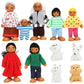 ONEST 11 Pieces Wooden Dollhouse Family Set Mini People Figures Sets Dollhouse Dolls Wooden Doll Family Pretend Play Figures Acc