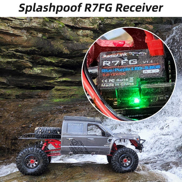 Radiolink R7FG 7 Channels RC Gyro Receiver, Voltage Telemetry Long Range Control, Water-Splash Proof for RC Crawler Drifting Car