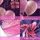 IMISI 17th Birthday Decorations - Pink Polyester Banner for Girls' Party