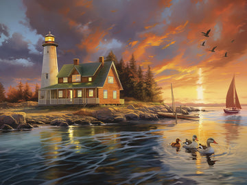 Ceaco - Chris Bigelow - Harmony - Lighthouse Inlet - 500 Piece Jigsaw Puzzle