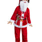 Ikali Kids Holiday Santa Claus Costume, Boys Children Christmas Costume Party Dress-Up Outfit With Hat & Mustache