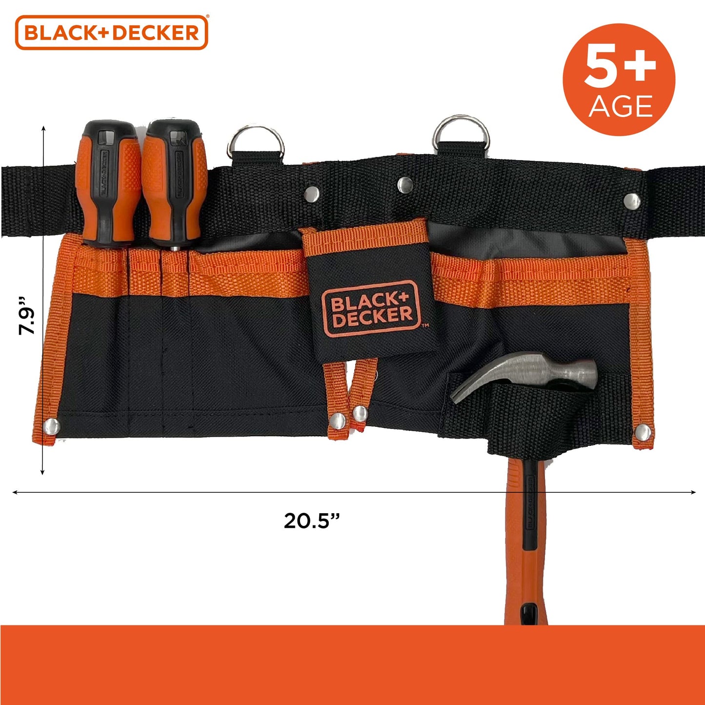 Black & Decker Black And Decker Kids Tool Belt - Pretend Play Belt For Tools With Adjustable Strap