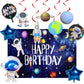 Fi  Flick In 16Pcs Space Theme Birthday Decoration Items For Kids Happy Birthday Backdrop For Decorations (Pack Of 16 , Multico