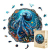 Wooden Puzzles for mature-themeds  Mystic Tentacles Wooden Jigsaw Puzzle  Wood Puzzles mature-themed  Unique Shaped Octopus Puzzle for mature-themeds  Fun Gifts & Home Decor (L-13.4 * 13.4in - 290 pcs)