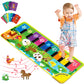 Educuties Baby Musical Learning Toys , Floor Piano Playmat For Toddlers With Animal Flash Cards Music Sound For Early Education Touch Keyboard Blanket Birthday For Baby Boys Girls