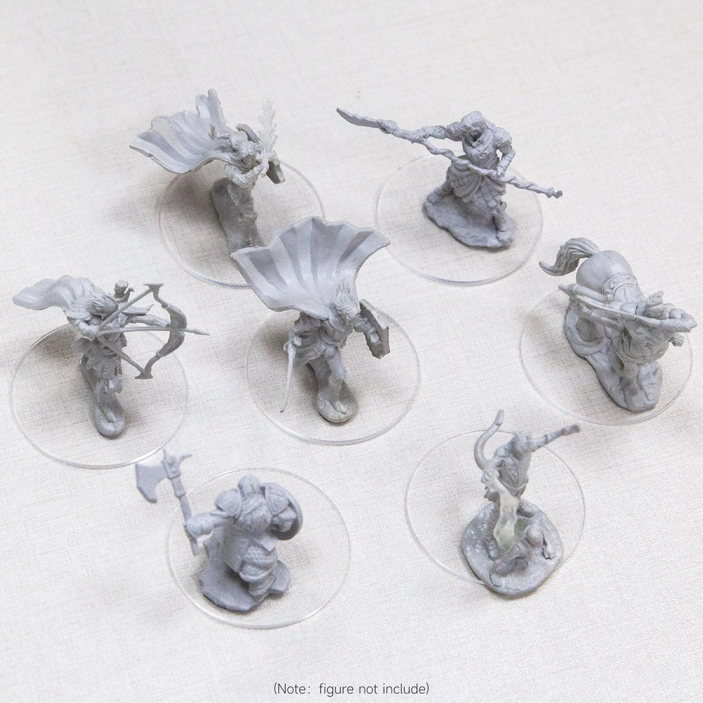 DisplayMore 100Pcs Round Plastic Model Bases 40mm/1.57 inch Wide 2mm Thick for Gaming Miniatures or Wargames Role Playing Board