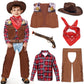 Latocos 7 Pcs Kids Cowboy Costume For Boys Ages 3-10 Years Halloween Party Dress Up Role Play And Cosplay