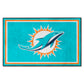 FANMATS 6588 Miami Dolphins 4ft. x 6ft. Plush Area Rug