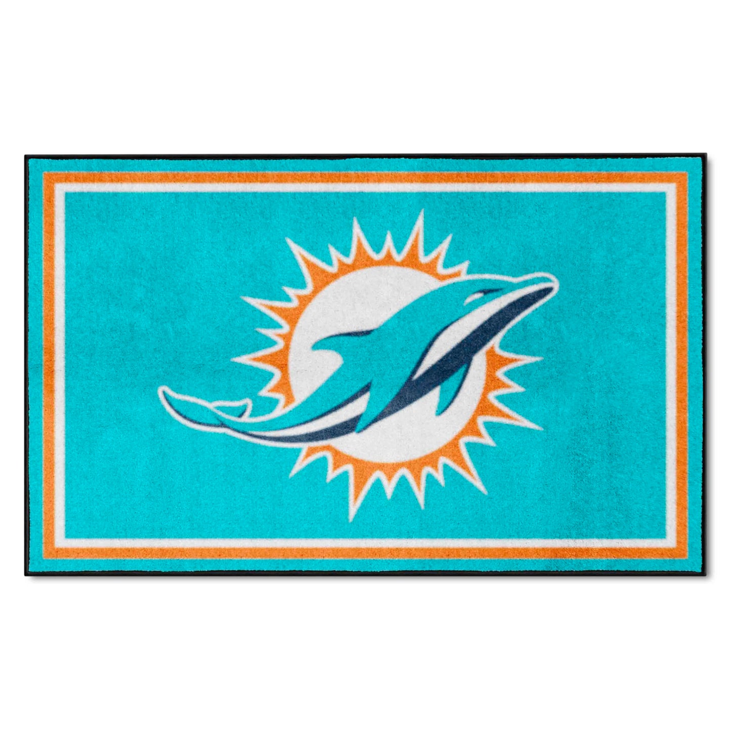 FANMATS 6588 Miami Dolphins 4ft. x 6ft. Plush Area Rug