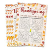 Bltgh Thanksgiving Maze Game Cards Fall Party Activity for Teens and mature-themeds Fun Autumn Holiday Puzzle for Family Gathering 5x7 Inch