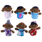Super Z Outlet Mini Grandparents, Mom & Dad, Brother & Sister Family Style Finger Puppets For Children, Shows, Playtime, Schools - 6 Piece (Family 3)
