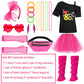 Girls 80S Costume Accessories Set Kids 80S Outfit Costume Halloween (4-5 Years)