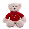 Plushland Plush Soft Valentine Day Brandon Teddy Bear 12 Inches - Wearing Valentine Sweater with Love Heart Embroidery (Cream)