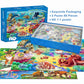 Puzzles For Kids Ages 4-6-8, 2 Packs 60 Pieces Floor Jigsaw Puzzle For Kids 6-8-10 Year Old, Wildlife & Ocean Animals Learning E
