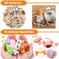 Mepmela Woodland Animal Party Favors, 134 Pcs Woodland Birthday Party Supplies - Wild Animals Themed Party Favors For Kids Birth