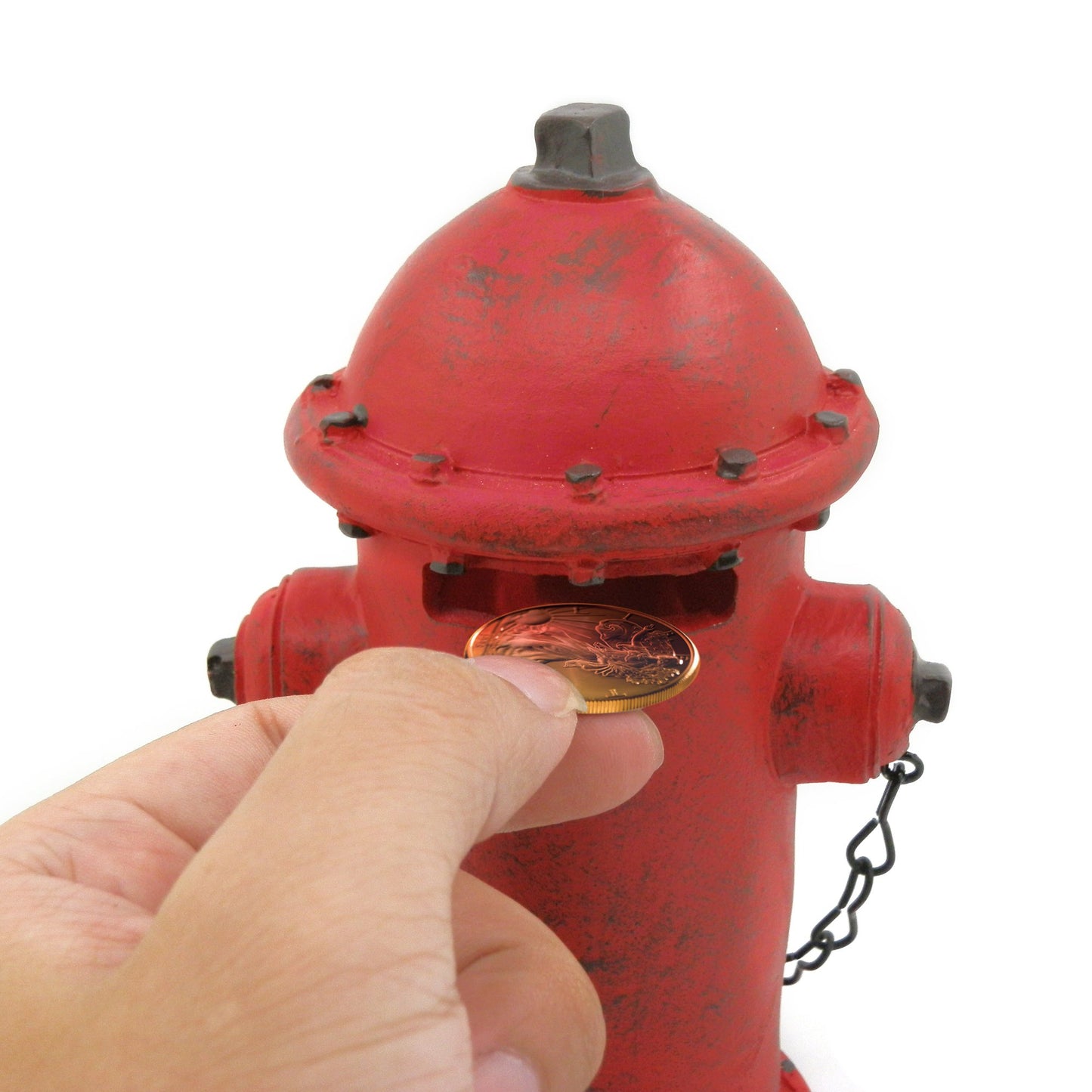 Ornerx Fire Hydrant Money Box Resin Piggy Bank 6''