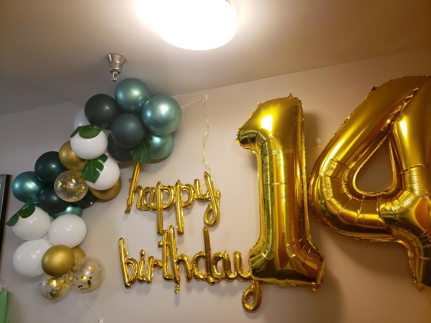 Number Balloon 40 Inch Gold 4 Balloon Graduation Decorations, Number 4 14 24 40 44 45 Large Balloon Birthday Party Decorations,
