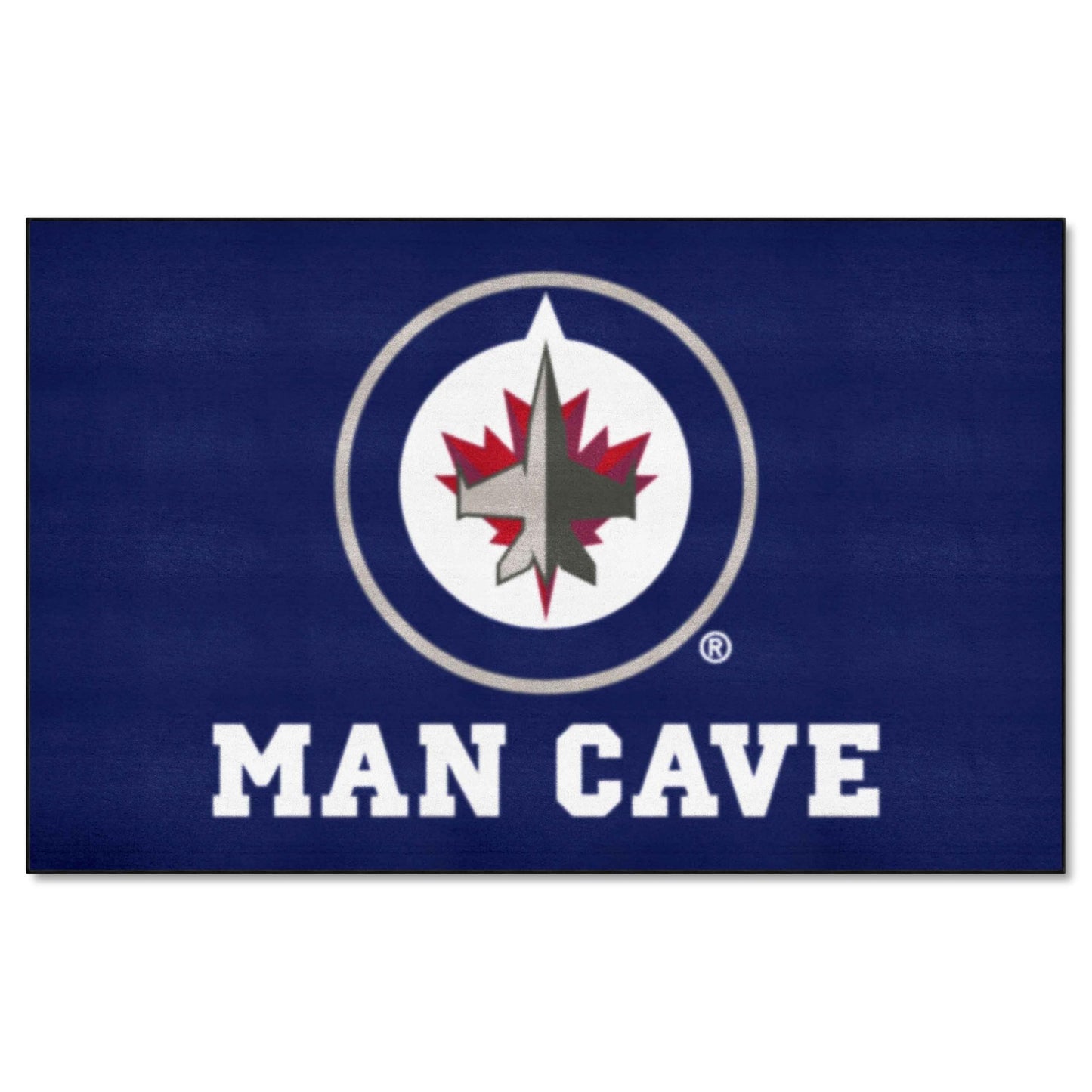 FANMATS 14508 Winnipeg Jets Man Cave Tailgater Rug - 5ft. x 6ft. Sports Fan Area Rug, Home Decor Rug and Tailgating Mat