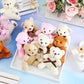 Skylety 16 Pcs Mini Bear Stuffed Animal 4 Inch Bear Bulk Keychain For Valentines Day Birthday Party Favor(Simple Style)