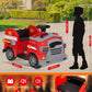 Bupplee 12V Electric Ride-On Fire Truck For Toddlers, Kids Vehicle With Toy Fire Extinguisher, Alarm Lamp, Siren-Call, Wrench Se