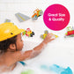 Edushape Magic Creations Foam Sticker Imaginative Bath Tub Activity Play Set, Road Construction