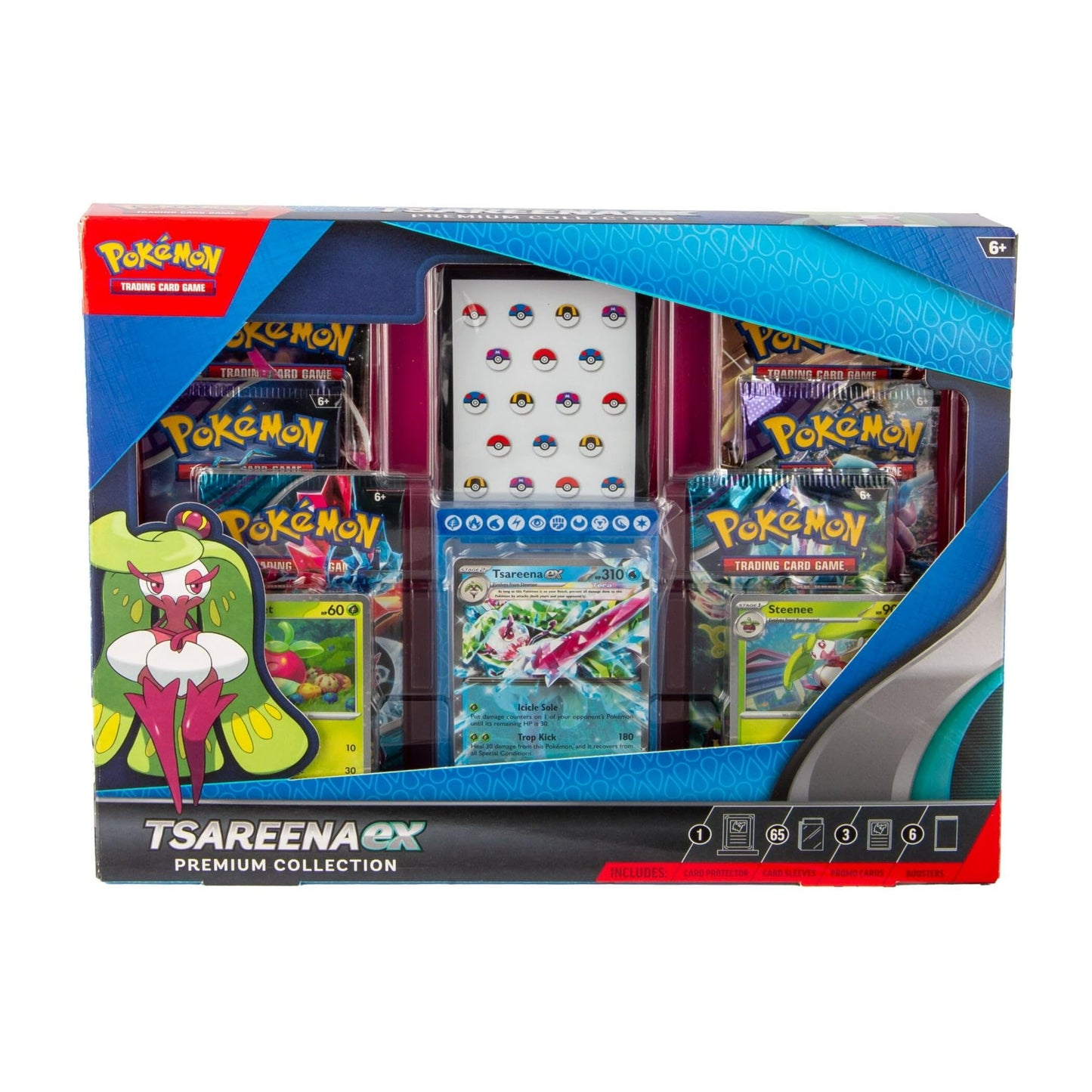 Pokemon TCG Tsareena Ex enhanced Collection - 6 Packs  Promos  Sleeves