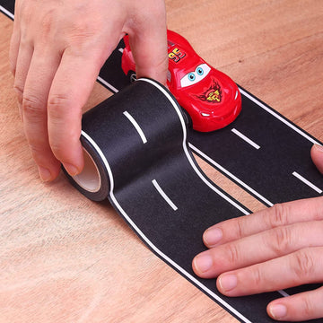 Black Road Track Tape,Toy Car Road Tape Track For Kids,Race Cars Decorations For Kids Birthday Party, 33'' X 2.4'' Each Roll (1