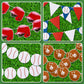 Tatuo 6 Pieces Baseball Banner Party Decorations Baseball Paper Garland Pennant Bunting Flag Decor For Sports Theme Birthday Party Supplies