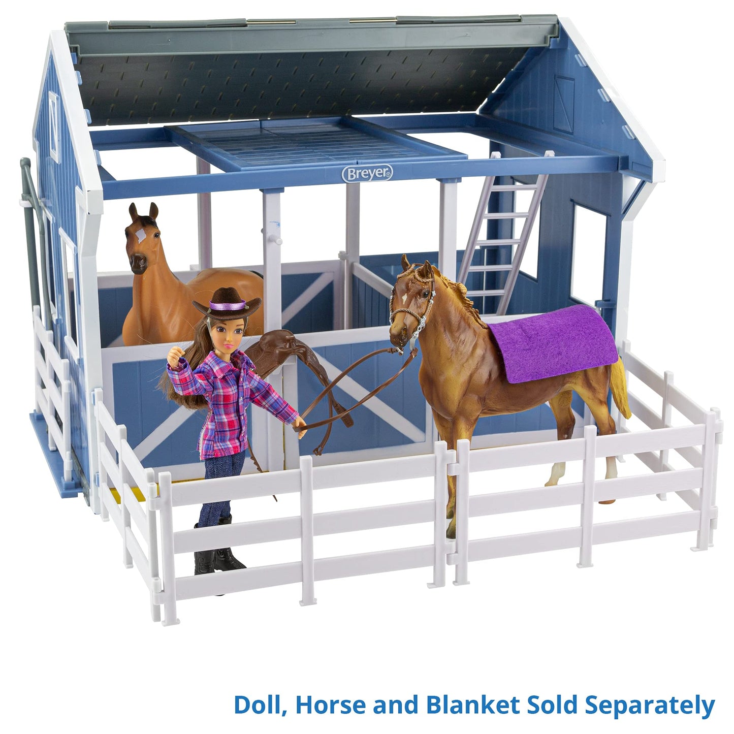 Breyer 1:12 Scale Freedom Series Deluxe Country Stable With Horse & Wash Stall