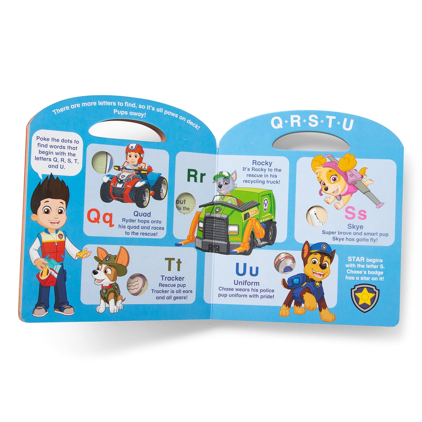 Melissa & Doug PAW Patrol Poke-A-Dot Alphabet Adventure Book - One Size, Multi Color, Model 33263, Paper Material