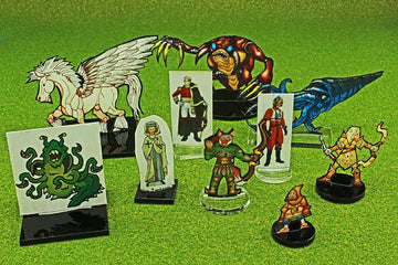 Litko Paper Miniature Bases | Round | Circle | Slotted Paper Figure Holder | Compatible With Dungeons And Dragons | Game Card Stands (3Mm Clear Acrylic, 30Mm)