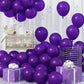 Jobkoo Purple Balloons, 12 Inch 30 Pcs Dark Purple Balloon Matte Royal Purple Latex Balloons For Arch Deep Purple Party Helium B