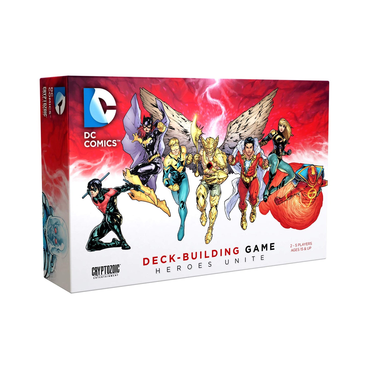 DC Deck-Building Game: Heroes Unite- Play as Hawkman, Nightwing,and Bat Girl from the DC Multiverse- Super Hero Board Game- For 