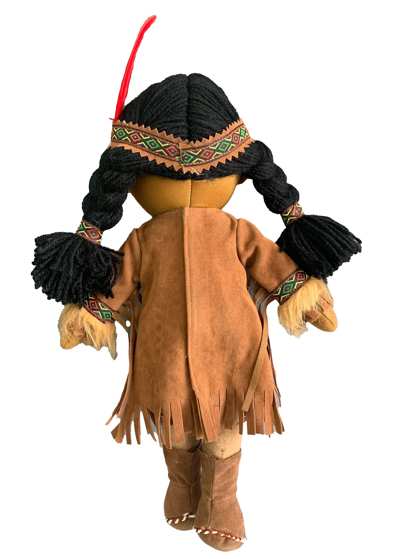 KINNEX Collections 14" Plush Native American Indian Rag Doll - DF14002 - Brown-Aruna