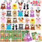 Aitbay Valentines Day Gifts Toys For Kids - 28 Packs Valentines Day Cards With Mini Animal Plush Toy Set - Valentine Exchange Cards Gift Classroom Prize Party Favors School Rewards Gift Exchange
