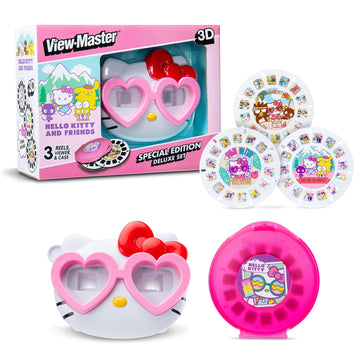 View Master - Hello Kitty Deluxe View Finder Set - Reel Viewer For Kids, Adults, Classic Game, Retro Toy, Kawaii, Nostalgic Gift, View Finder Toys, Learning Toy, Ages 3+