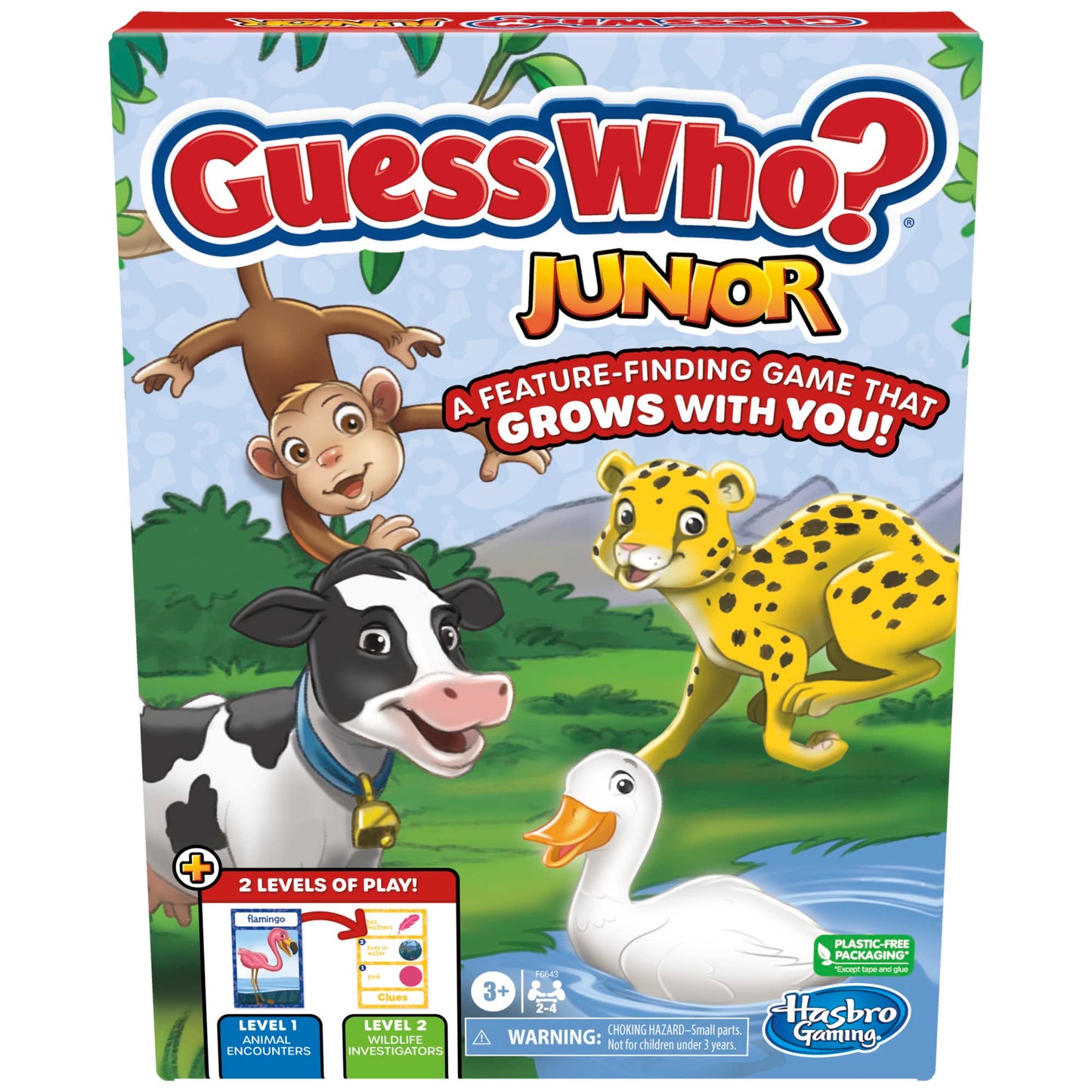 Hasbro Gaming Guess Who? Junior Board Game | Guess Who? Game For Younger Kids | Ages 3 And Up | 2 To 4 Players | Preschool Games | Fun Games For Kids