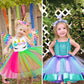 Latocos Girls Princess Dress Up Trunk Dress Up Clothes For Little Girls Unicorn Mermaid Pretend Play Costume Set For Toddlers Ages 3-6 Years