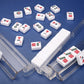 Cayoulr Mahjong Racks With Pushers, Convenient Rotating One-Piece Mahjong Rack And Multiplayer, Transparent 4-Piece Set