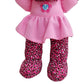 Baby'S First Soft & Cuddly Baby Kisses Doll - Dressed In Pink Top And Print Leggings - Press Her Tummy For A Sweet Kisses Sounds And Says I Love You
