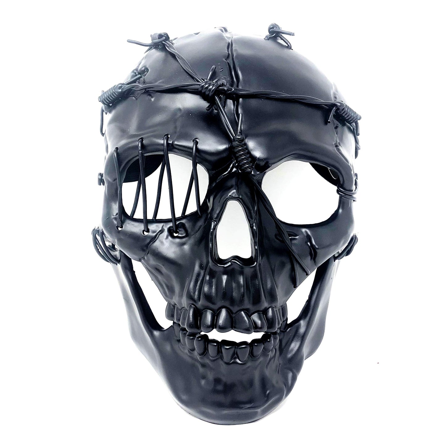 STORM BUY ] Steampunk Style Metallic Scary Horror Skeleton Mask for Halloween Costume Cosplay Party (Black)