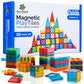 SUNNY AUNTIE Magnetic Tiles Building Set, 56 PCS STEM Toy for Kids 3-8, Multicolor Plastic Blocks, MPTSmallSets