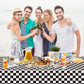 Wnink 2 Pack Black And White Checkered Disposable Tablecloth Race Car Theme Party Table Cloth, Black Checkered Tablecloth For Ra