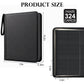 GEAoffice 9 Pockets Top Loader Binder for 324 Cards  enhanced PU Leather Side Loading Trading Card Binder for Toploader  Ringless Card Collection Album Holder for 3?4 Rigid  Black