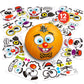 ArtCreativity Halloween Pumpkin Stickers for Decorating - 12 Sheets - Jack-o-Lantern - 26 Pumpkin Decorating Stickers - Cute Hal
