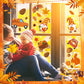 Motipuns 2 Sheet 64 Pcs Thanksgiving Gel Window Clings Fall Thick Gel Cling Removable Reusable Autumn Harvest Window Sticker Pum