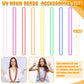 EOBOH 100PCS Mardi Gras Beads, Metallic Colorful Glow in The Dark Bead Necklaces, 33 Light up Neon Necklace for Costume Party Fa