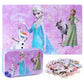Lelemon Pretty Girl Puzzles For Kids Ages 4-8, 60 Piece Snowman Puzzles For Kids Ages 3-5,Children Jigsaw Puzzles Kids Puzzles In A Metal Box,Educational Learning Puzzle Toys For Girls And Boys