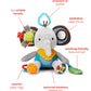 Elephant Teether with Rattles, Crinkles & On-the-Go Playtime Fun!
